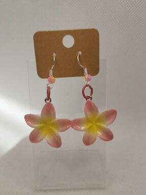 Plumeria Flower Earrings